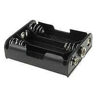 Eagle Plastic Devices 12BH331B-GR Battery Clip 3 "AA" W/SNAPS BLK