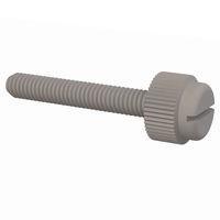 Essentra Components 50M040070T025 Slotted Thumb Slotted Thumb Screw, M4 X .7 Thread, 25mm Lg