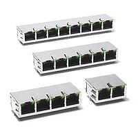 Pulse Electronics JG0-0025NL Magnetic Jack 1X4 TAB UP 8-CORE W/