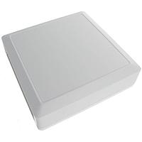 New Age Enclosures S1A-434313F Utility Square Utility w/ Faceplate 4.3 x 4.3 x 1.3 inch - White