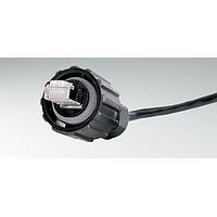 Amphenol CONEC 17-150254 Circular RJ45-IP67 M28 THREAD STRN RELF PLST Cat6