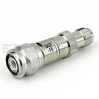 Fairview  SA3T-15 15 dB Fixed Attenuator TNC Male To TNC Female Up To 3 GHz Rated To 1 Watt With Brass Tri-Metal Body
