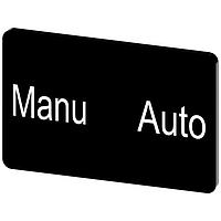 SIEMENS 3SU19000AD160GT0 Labeling Plate, Manu Auto INSCR. LABEL,BLK 17.5 X 27MM, MANU AUTO