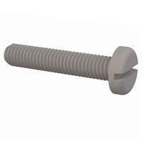 Essentra Components 011032P100PC Pan Slotted Pan Slotted Screw, #10-32 Thread, 1 Lg