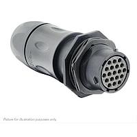 Eaton Souriau-Sunbank UTSX7JC1419SX Receptacles Jam nut receptacle, with cable gland backshell, for 19 female contacts, IP68/69K, keying X