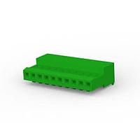 AMP Connectors - TE Connectivity 4-640443-0 Receptacle Assembly 10P 28AWG TIN CLSD W/O TAB W/GRN STRIPE