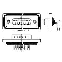 Amphenol Commercial Products L17ED15P10 Connectors Dsub IP67 waterproof, SD 15M G/F,straight without standoff or boardlocks