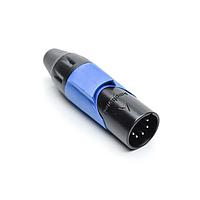 Amphenol Audio AX5MB6M Connectors 5P PIN M PLUG BLK W BLU MRK SLEEVE
