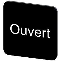 SIEMENS 3SU19000AF160GJ0 Labeling Plate, Ouvert INSCR. LABEL, BLACK 22 X 22MM, OUVERT
