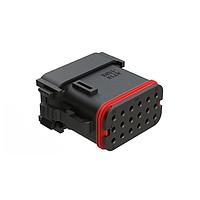 Amphenol SINE Systems AT16-18SE-K004 18-Way 18 Position Plug wit Cap, Keyed E, Black