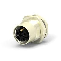 AMP Connectors - TE Connectivity T4141L12041-000 Straight M12,REAR MOUNT,FMLE L,3P+PE,SOLDER PCB