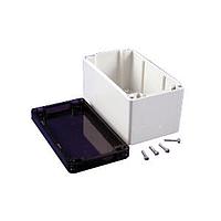 Hammond Manufacturing 1554K2GYSL Enclosures General Enclosure - Grey/Smoke Lid - 6.3 x 3.5 x 3.5in - Polycarbonate - N4X