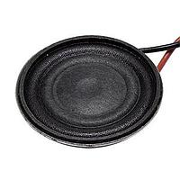 Same Sky (formerly CUI Devices) CMS-2806-18L152 Speakers 28 x 6 mm deep round, cloth+paper, NdFeB, 1 W, 8 ohm, 550 Hz, solder eyelets