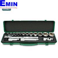 TOPTUL GCAD1601-  16PCS 1/2inch DR. 6PT Flank Socket Set - Mirror