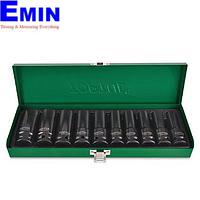TOPTUL GDAD1002 10PCS 1/2 inch DR. 6PT Flank Deep Impact Socket Set