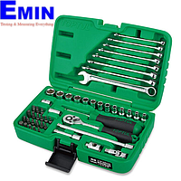TOPTUL GCAI4902 1/4" DR. Flank Socket Wrench Set (49 pcs; 12PT)