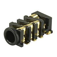Same Sky (formerly CUI Devices) SJ2-35984A-SMT-TR Phone Connectors 3.5mm gold terminal 4 conductor 0 switch