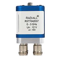 Radiall R577143047 Coaxial Switches DPDT Ramses N 12.4GHz Latching Indicators 28Vdc D-sub connector