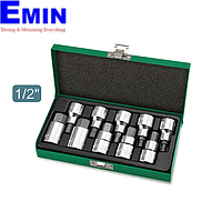 TOPTUL GAAD1007 Hex Bit Socket Set (10pcs, 1/2")