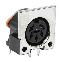 Same Sky (formerly CUI Devices) SDF-50J Connectors DIN, 5P jack, rt, through hole, w/ shielding