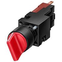 SIEMENS 3SB22102EC01 Pushbutton SEL SWITCH,RET RHT&LFT,RED,COMPLETE,3POS