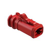 Amphenol SINE Systems AT06-4S-OMRED Connectors 4 Pin Overmold Plug Socket, RED
