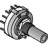 Alpha (Taiwan) SR2611F-0403-21R0B-D8-S Rotary Switches 4POLE 3POS RND SHAFT