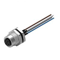 Wurth Elektronik 643462100605 Receptacles WRCIRC M12  Screw  Coding A  Panel + Wires Panel + Wires Metal with Front Panel Nut PG9  Female connector, polarity 5