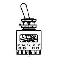 Honeywell 64AT43-5 Toggle Switches 4PDT 3POS H58 TERM STD LVR TOGGLE SW
