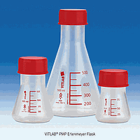 VITLAB VI.568.95 Flask, Erlen., PMP, Cap, GL45, 250 / 50㎖