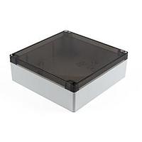 Hammond Manufacturing 1554W2GYSL Enclosures General Enclosure - Grey/Smoke Lid - 7.1 x 7.1 x 2.4in - Polycarbonate - N4X