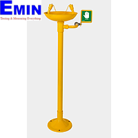 Labnori SS3003Y Pedestal Mounted Eyewash with Epoxy Coating