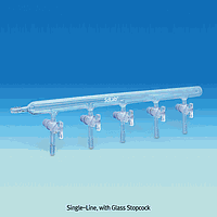 SciLab SL.Man2024 Vacu. Manifold.2Line, 2-Way Glass cock, 3xPlaces