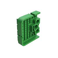 Amphenol SINE Systems AWB-51PCR Accessories Right Wedgelock for 102 Position Receptacle, (51 Positions),  Keyed C, Green