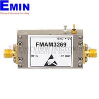 Fairview FMAM3269 3 dB NF, 10 MHz to 6 GHz, Low Noise Broadband Amplifier with 14.5 dBm, 34 dB Gain, 25.5 dBm IP3 and SMA