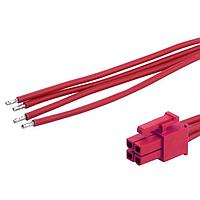 Molex 226245-1043 Discrete Wire Mini-Fit Versa Color-to-Pigtail  CBL ASSY 4.2P DR 300mm Lgth 4 Ckt Red