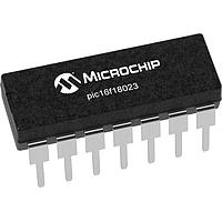 Microchip Technology PIC16F18023-E/P Microcontrollers 3.5KB Flash, 128EE, 256B RAM, 10b ADC, PWM, CCP, HLT, WDT, PPS, EUSART, SPI/I2C