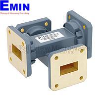 Fairview FMWCP1051 20 dB WR-75 Waveguide Crossguide Coupler With Square Cover Flange from 10 GHz to 15 GHz