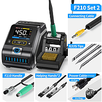 FNIRSI DWS-200 F210 Plus Power Repaid Heating Soldering Iron Station Kit (100°C~450°C, 200W)