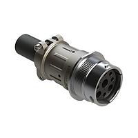 Amphenol SINE Systems AHDM04-24-09SR-059 Connectors Receptacle Kit, shell size 24, 9 positions, socket, reduced diameter seal, wide thread, cable clamp backshell
