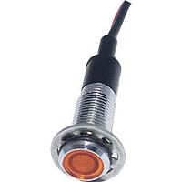 Mallory Sonalert FL1M-8FW-1-Y24V Indicators LED YEL 8MM NUT 24VAC/DC