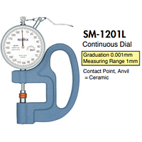 TECLOCK SM-1201L Dial Thickness Gauge (1mm / 0.001mm)