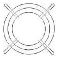 Qualtek Electronics 08190 Guard 176mm Wire Form Fan Guard, Bright Nickel Chrome Finish