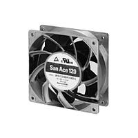 Sanyo Denki 9RA1224K10011 Axial DC Axial Fan, 120x120x38mm, 24VDC, Low Noise, Ribless, Tachometer