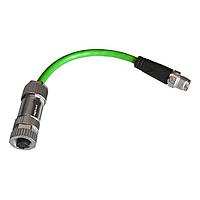 DIGI 76002109 RF Cable Assemblies WR44RR > TX64 Rail Ethernet adaptor cableM12 D-code, Female to X-code, Male