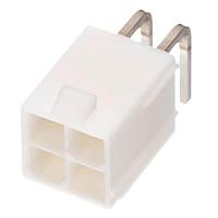 Molex 50-36-1766 Shrouded MiniFit RA HDR DR PEGS 4CKT 30Au