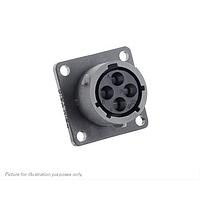 Eaton Souriau-Sunbank UTSX0104S Receptacles Square flange receptacle, without backshell, for 4 female contacts, IP68/69K