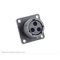 Eaton Souriau-Sunbank UTSX0103S Receptacles Square flange receptacle, without backshell, for 3 female contacts, IP68/69K