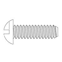 Essentra Components 011024R062 Round Slotted Round Slotted Screw, #10-24 Thread, 5/8 Lg