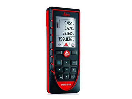 Handheld laser distance meter used for industrial and site measurement